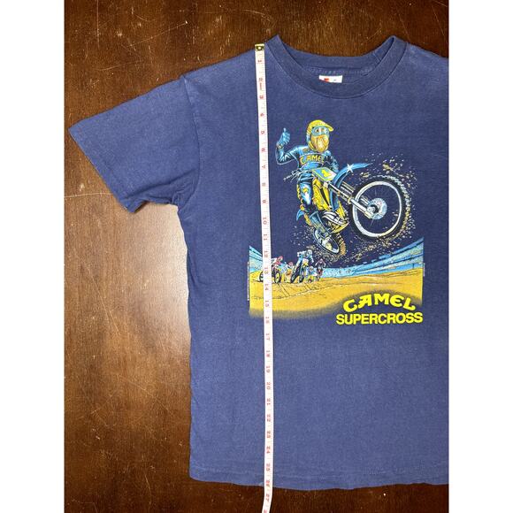 VTG 1989 Camel Supercross Motocross Short Sleeve Shirt Size M Rare Made in USA - Picture 7 of 16